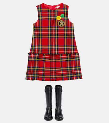 Abito in lana a quadri | Dolce&Gabbana Kids
