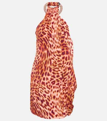 Printed silk halterneck minidress | Stella McCartney