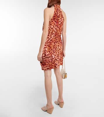 Printed silk halterneck minidress | Stella McCartney