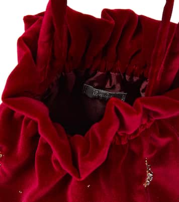 Sac seau en velours à ornements | Il Gufo
