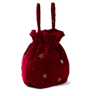 Sac seau en velours à ornements | Il Gufo