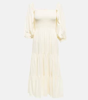 Abito midi in misto cotone con balze | Polo Ralph Lauren