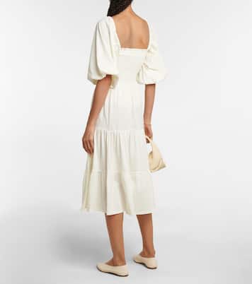 Abito midi in misto cotone con balze | Polo Ralph Lauren