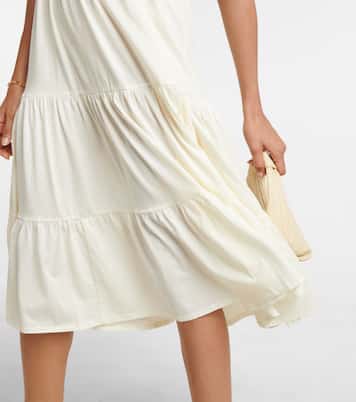 Abito midi in misto cotone con balze | Polo Ralph Lauren