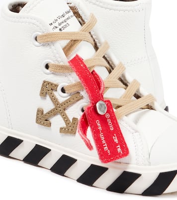 Low Vulcanized shearling-lined sneakers | Off-White Kids
