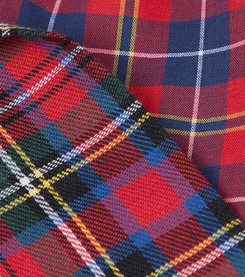 Set of 2 checked cotton scrunchies | Paade Mode