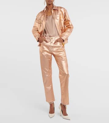 Metallic mid-rise boyfriend jeans | Tom Ford