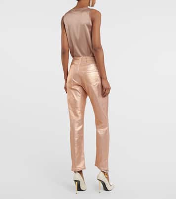 Metallic mid-rise boyfriend jeans | Tom Ford