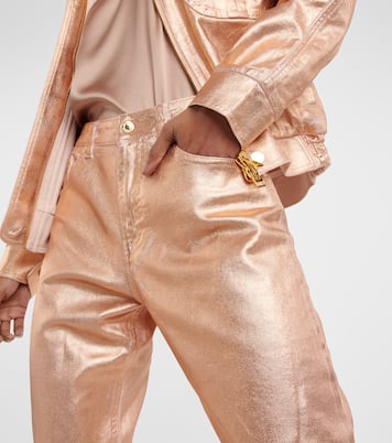 Metallic mid-rise boyfriend jeans | Tom Ford