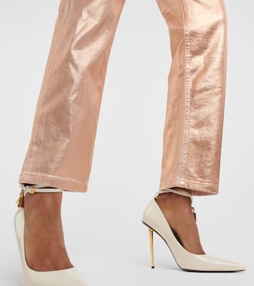 Metallic mid-rise boyfriend jeans | Tom Ford