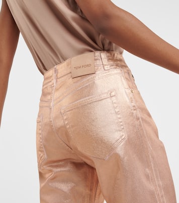 Metallic mid-rise boyfriend jeans | Tom Ford