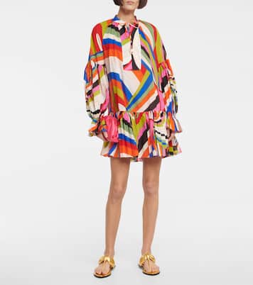 Tongs en cuir métallisé | Pucci
