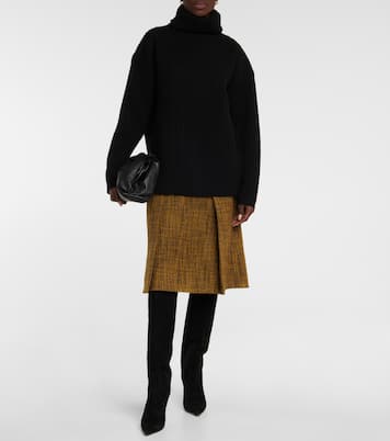 High-neck ribbed-knit wool sweater | Joseph