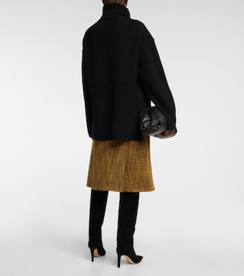 High-neck ribbed-knit wool sweater | Joseph