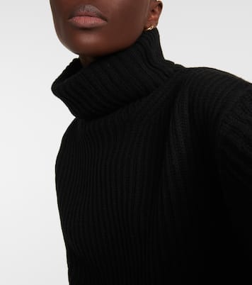 High-neck ribbed-knit wool sweater | Joseph