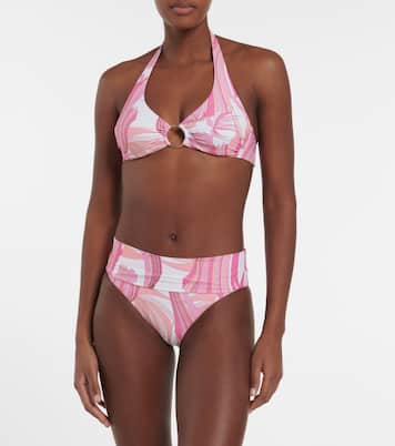 Brussels printed halterneck bikini top | Melissa Odabash