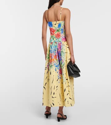 Vestido midi de algodón floral | Christopher Kane