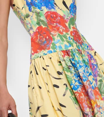 Vestido midi de algodón floral | Christopher Kane