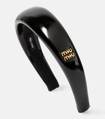 Haarreif aus Lackleder | Miu Miu
