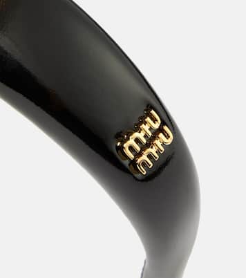 Haarreif aus Lackleder | Miu Miu