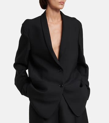 Blazer monopetto in lana con mantella | The Row