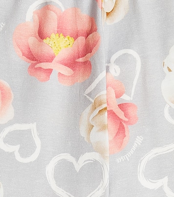 Floral printed jersey leggings | Monnalisa