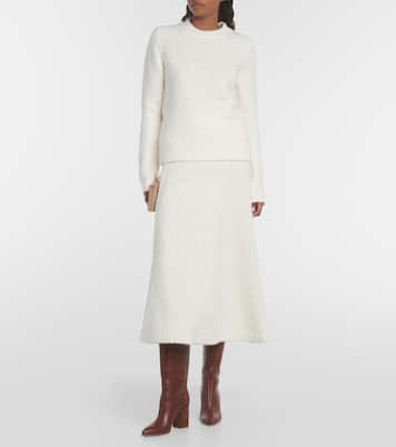 Falda midi Pablo de bouclé de lana y seda | Gabriela Hearst