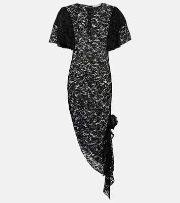 Asymmetric lace midi dress | Alessandra Rich