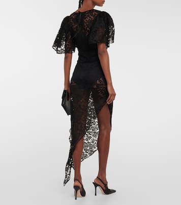 Asymmetric lace midi dress | Alessandra Rich