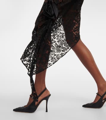 Asymmetric lace midi dress | Alessandra Rich