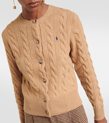 Cable-knit wool and cashmere cardigan | Polo Ralph Lauren