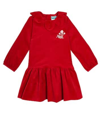 Robe brodée en coton | Kenzo Kids