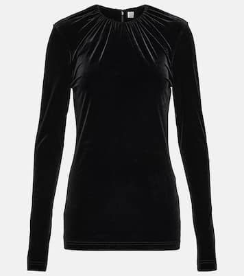 Top in velluto con arricciatura | Toteme