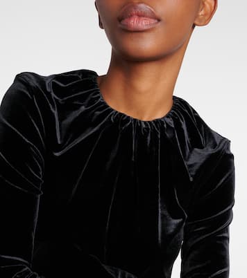 Top in velluto con arricciatura | Toteme