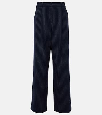 Heyser pinstripe high-rise wide-leg pants | Veronica Beard
