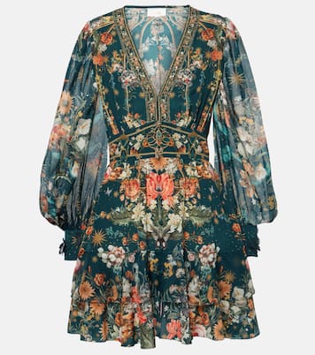Robe en soie à fleurs et ornements | Camilla