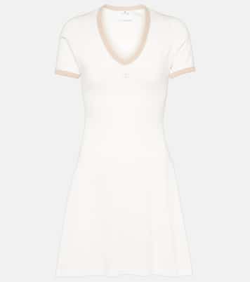 Vestido corto de algodón con logo | Courrèges
