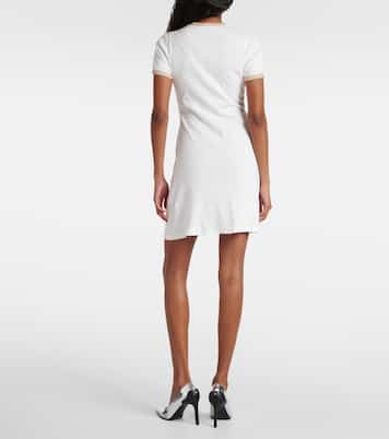 Vestido corto de algodón con logo | Courrèges