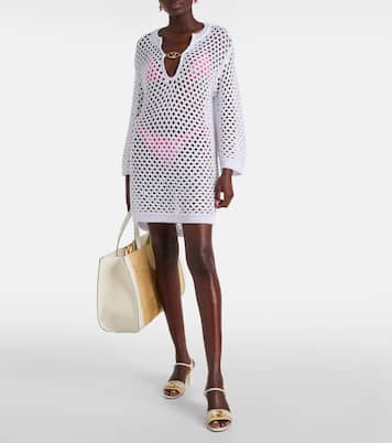 VLogo raffia-trimmed leather sandals | Valentino Garavani
