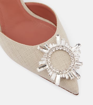 Pumps slingback Begum 70 in canvas | Amina Muaddi