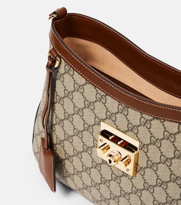 Padlock Medium GG Canvas shoulder bag in beige Gucci Mytheresa