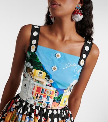 Capri printed cotton midi dress | Dolce&Gabbana