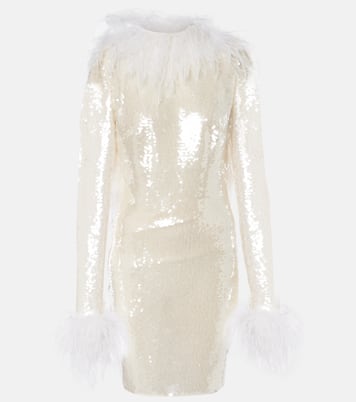 Robe à sequins et plumes | The New Arrivals Ilkyaz Ozel