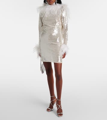Robe à sequins et plumes | The New Arrivals Ilkyaz Ozel