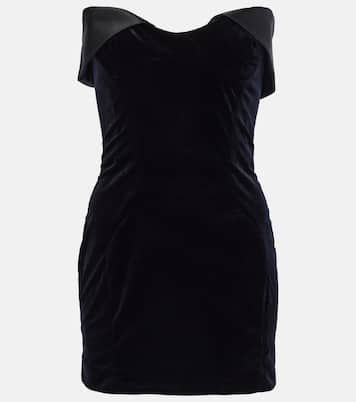 Minikleid aus Samt mit Satin | Mugler