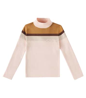 Pullover in cotone e lana con logo | Chloé Kids