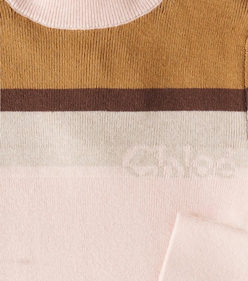 Pullover in cotone e lana con logo | Chloé Kids