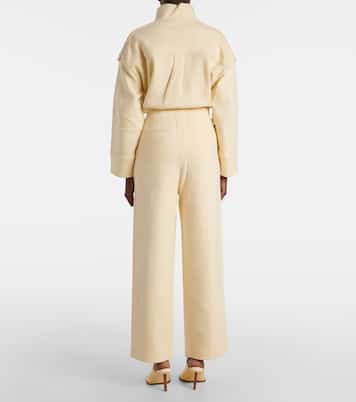 Embroidered wool and cotton-blend sweatpants | Xu Zhi