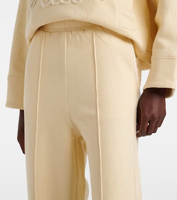 Embroidered wool and cotton-blend sweatpants | Xu Zhi