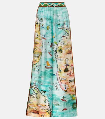 Pantalon Swell imprimé en soie | Alémais